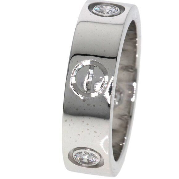 CARTIER 18k White Diamond Love Ring #50 - Picture 8 of 9
